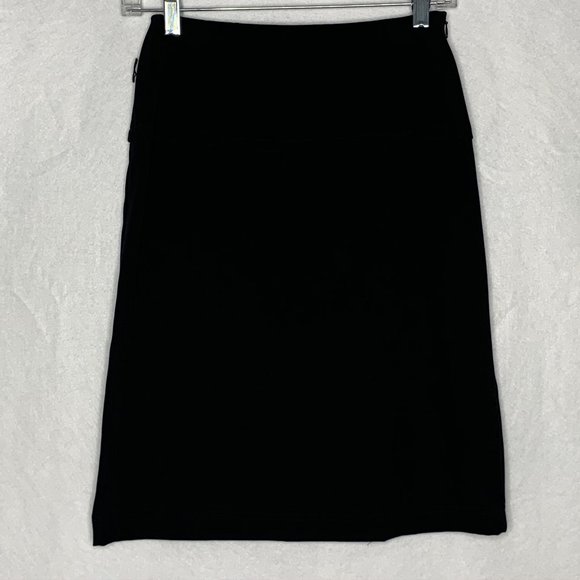 Vintage Mevisto Black Suede Like Skirt 42PE - Picture 1 of 3